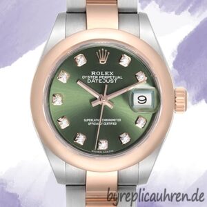 Rolex Datejust Damen 28mm 279161 Stainless Steel Grünes Zifferblatt