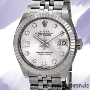 Rolex Datejust m279174-0021 Damen 28mm Silberton Jubiläumsarmband