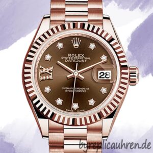 Rolex Datejust Damen 28mm m279175-0002 Schokoladendiamant-Zifferblatt Automatisch