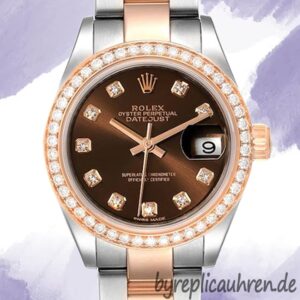 Rolex Datejust m279381rbr-0012 Damen 28mm Schokoladenzifferblatt Automatisch