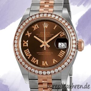 Rolex Datejust 28mm m279381rbr-0009 Damen Schokoladenzifferblatt