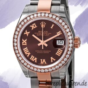 Rolex Datejust m279381rbr-0010 Damen 28mm Diamond Bezel
