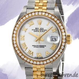 Rolex Datejust 28mm m279383rbr-0023 Damen Silberton