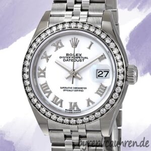Rolex Datejust 28mm Damen m279384rbr-0019 Jubiläumsarmband Diamond Bezel