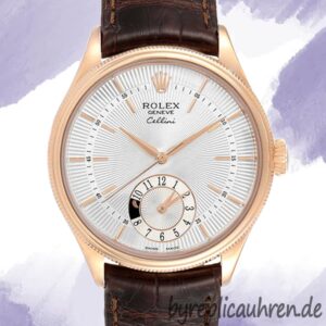 Rolex Cellini Herren 39mm m50525-0008 Lederriemen Stainless Steel