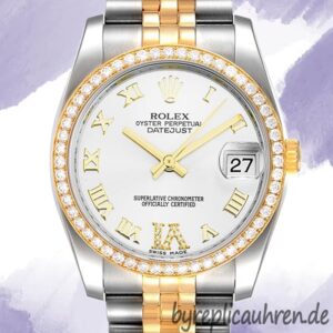 Rolex Datejust Herren 116243 36mm Weißes Zifferblatt Silberton