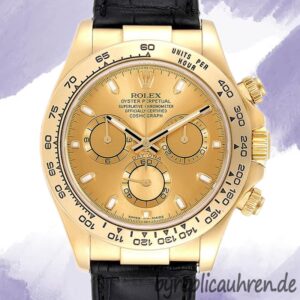 Rolex Daytona 40mm Herren 116518 Goldton Lederriemen