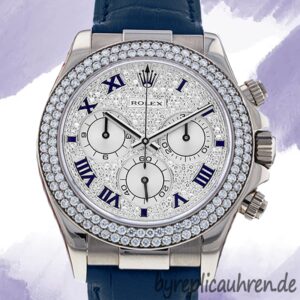 Rolex Daytona 40mm Herren 116589 Diamond Bezel Lederriemen