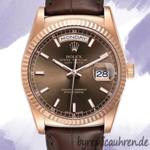 Rolex Day-Date Herren 36mm 118135 Lederriemen Automatisch