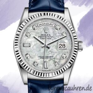 Rolex Day-Date 36mm Herren m118139-0090 Lederriemen Stainless Steel
