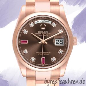Rolex Day-Date 36mm 118205 Herren Roségoldfarben Stainless Steel