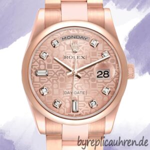 Rolex Day-Date Herren 36mm m118205f-0062 Roségoldenes Jubiläumszifferblatt Automatisch