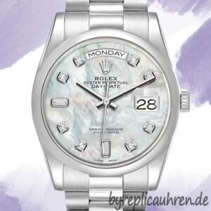 Rolex Day-Date 118206 36mm Herren Automatisch Zifferblatt aus Perlmutt