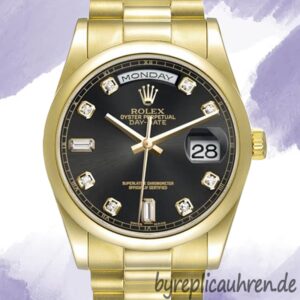 Rolex Day-Date Herren 36mm 118208-83208 Goldton Stainless Steel