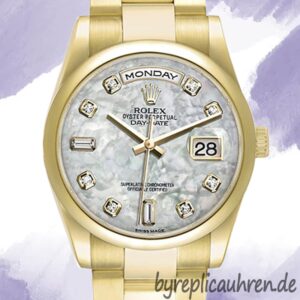Rolex Day-Date 118208 Herren 36mm Stainless Steel Präsident-Armband/Oyster-Armband