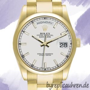 Rolex Day-Date Herren 36mm 118208 Stainless Steel Goldton