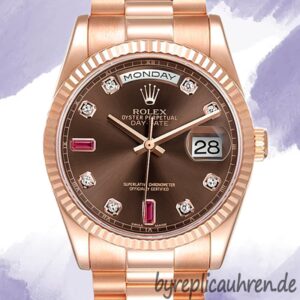 Rolex Day-Date 118235 Herren 36mm Braunes Zifferblatt