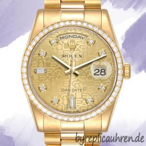 Rolex Day-Date m118348-0037 36mm Herren Automatisch Champagner-Jubiläumszifferblatt