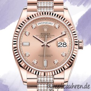 Rolex Day-Date m128235-0019 36mm Herren Automatisch Roségoldenes Zifferblatt