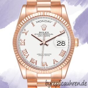 Rolex Day-Date Herren m128235-0052 36mm Weißes Zifferblatt Automatisch