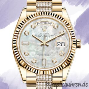 Rolex Day-Date Herren 36mm m128238-0032 Zifferblatt aus Perlmutt