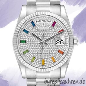 Rolex Day-Date 36mm m128239-0019 Herren Automatisch Silberton