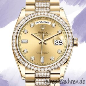 Rolex Day-Date 36mm Herren m128348rbr-0010 Diamond Bezel Automatisch