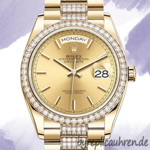 Rolex Day-Date 36mm Herren m128348rbr-0027 Automatisch Diamond Bezel