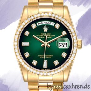 Rolex Day-Date m128348rbr-0035 36mm Herren Diamond Bezel