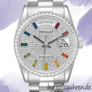 Rolex Day-Date m128349rbr-0006 Herren 36mm Silberton