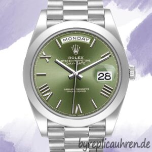 Rolex Day-Date 40mm m228206-0027 Herren Präsidentenarmband Grünes Zifferblatt