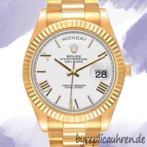 Rolex Day-Date Herren 40mm m228238-0042 Weißes Zifferblatt