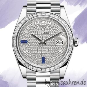 Rolex Day-Date 40mm Herren m228396tbr-0021 Silberton