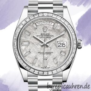 Rolex Day-Date 40mm Herren m228396tbr-0027 Silberton Automatisch