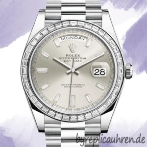 Rolex Day-Date 40mm Herren 228396 Silbernes Zifferblatt