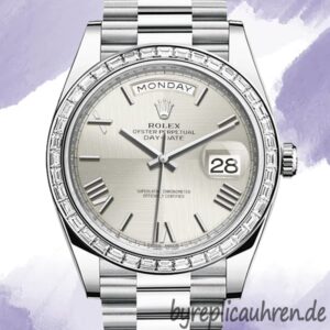 Rolex Day-Date m228396tbr-0025 Herren 40mm Silbernes Zifferblatt