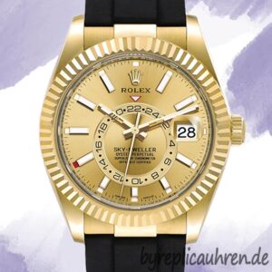 Rolex Sky-Dweller m326238-0007 42mm Herren Champagnerfarbenes Zifferblatt Automatisch