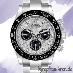 Rolex Daytona 40mm 116500 Herren Silberton Meteoritenzifferblatt