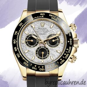 Rolex Daytona Herren m116518ln-0076 40mm Meteoritenzifferblatt Gummiband