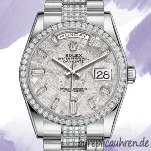 Rolex Day-Date 118346 Herren 36mm Automatisch Silberton