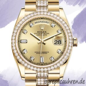 Rolex Day-Date 36mm 118348 Herren Präsidentenarmband Goldton