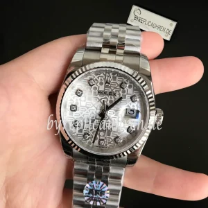 Replica Rolex Datejust 116234 36mm – Silbernes Computer-Zifferblatt, Diamantindizes, Jubilee-Armband