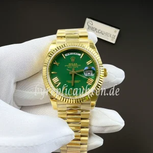 Replica Rolex Day-Date 40 Grün – Ref. 228238 | Goldfarbenes Luxusdesign mit Automatikwerk