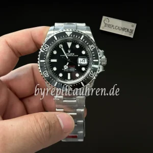 Replica Rolex Sea-Dweller 126600 – Schwarze Taucheruhr aus Edelstahl mit Automatikwerk 43 mm