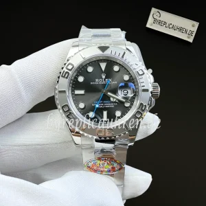Replica Rolex Yacht-Master 40 Style Uhr – Schiefergraues Zifferblatt, 904L Edelstahl, Automatik