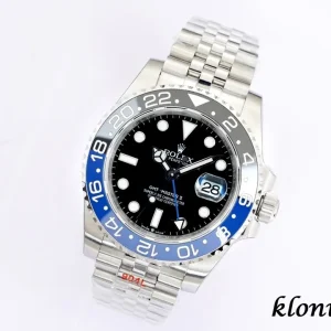 Rolex GMT-Master II 40mm Black Dial Swiss Automatic Metal Bracelet 1:1 Clone Watch