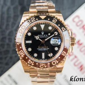 Rolex GMT-Master II 40mm Black Dial Swiss Automatic Metal Bracelet 1:1 Clone Watch
