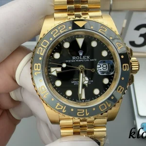 Rolex GMT-Master II 40mm Black Dial Swiss Automatic Metal Bracelet 1:1 Clone Watch