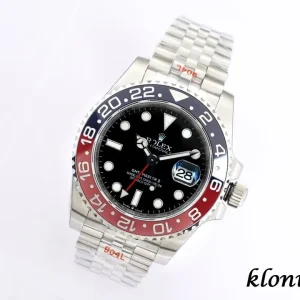 Rolex GMT-Master II 40mm Black Dial Swiss Automatic Metal Bracelet 1:1 Clone Watch