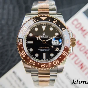 Rolex GMT-Master II 40mm Black Dial Swiss Automatic Metal Bracelet 1:1 Clone Watch